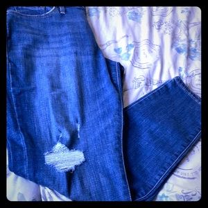 Levi skinny jeans with rips